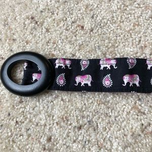 Vera Bradley Pink Elephant Belt